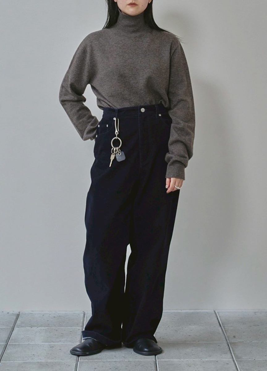 喀什米爾混紡高領毛衣